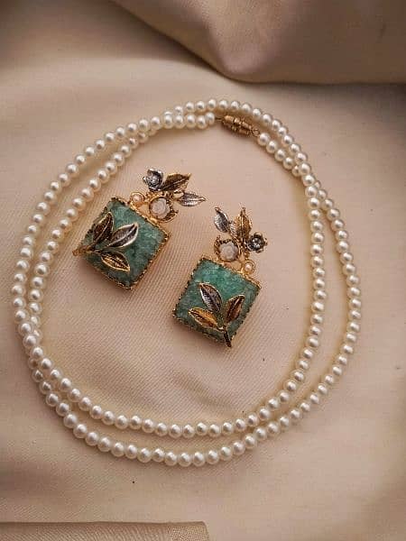 Egyptian earrings with mala 0