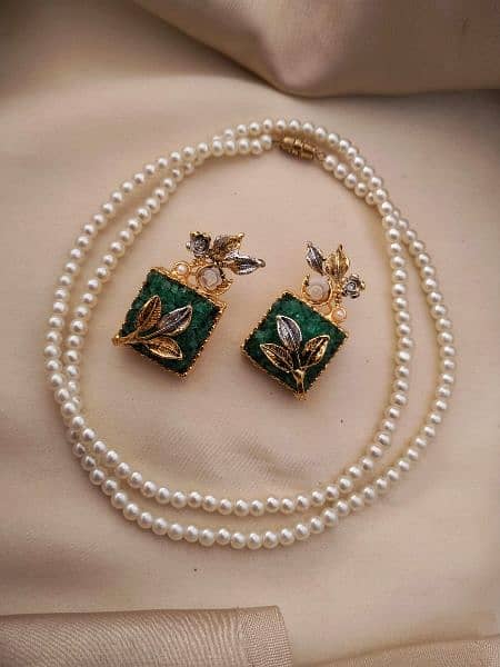 Egyptian earrings with mala 7