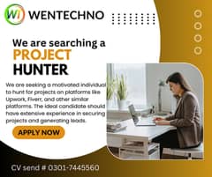 We seek talented project hunters from Upwork & Fiverr.