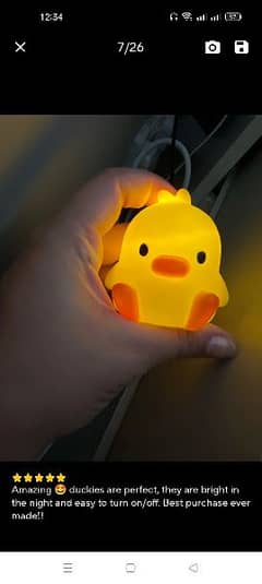 Cute Cartoon Duck Night Light Gift Item Room bedside sleeping lamp 0