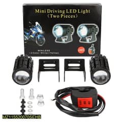 Box Pack 2 pcs bike safety fog lights Cash on delivery available