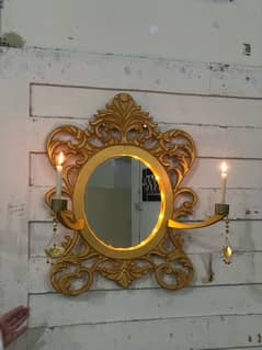 Handmade conversion of modern mirror into vintage rococo style mirror
