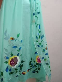 hand painted lawn dress