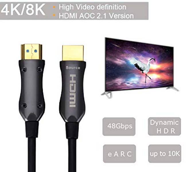 40 Meter HDMI Fiber Optic Cable 8k/4k 60Hz Premium Grade High Quality 6