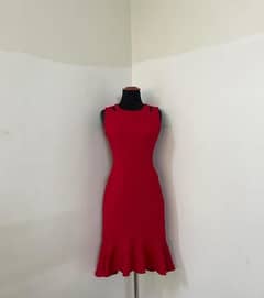 Red cutout dress