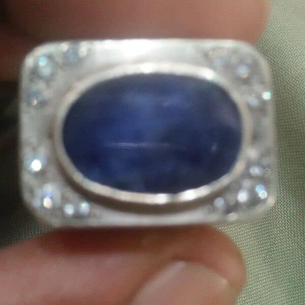 neelam stone and 12 gram silver ring. 0