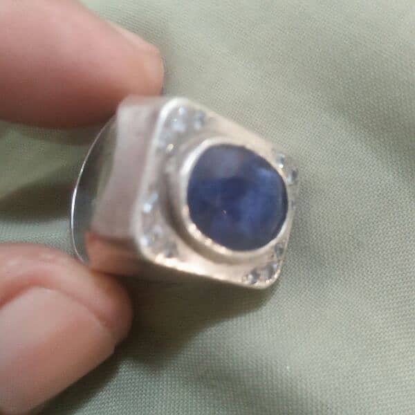 neelam stone and 12 gram silver ring. 2