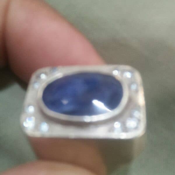 neelam stone and 12 gram silver ring. 3