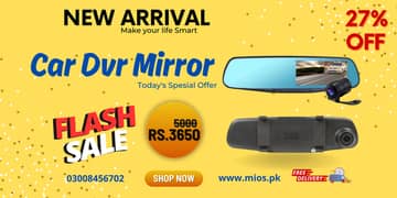Car DVR DUAL Mirror Camera 1080p Magnetic Car Holder Dashboard Mat