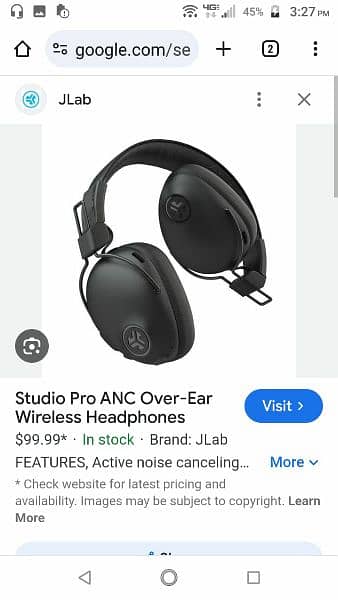 JLab studio pro ANC Bluetooth headphones 3