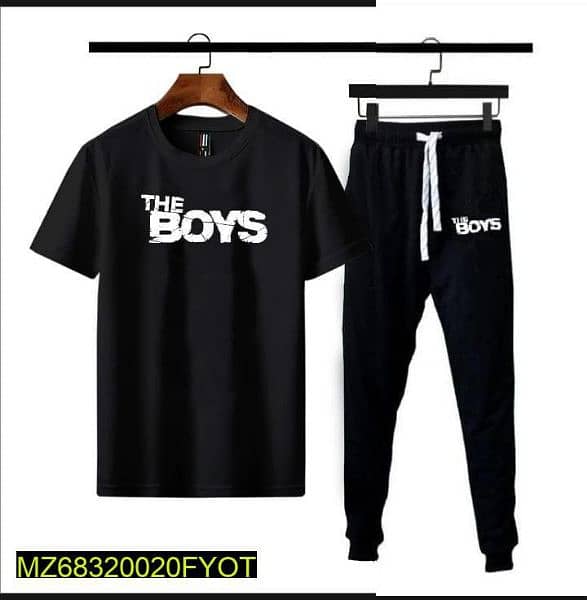 The boy's track suit black colour half sleeves 0