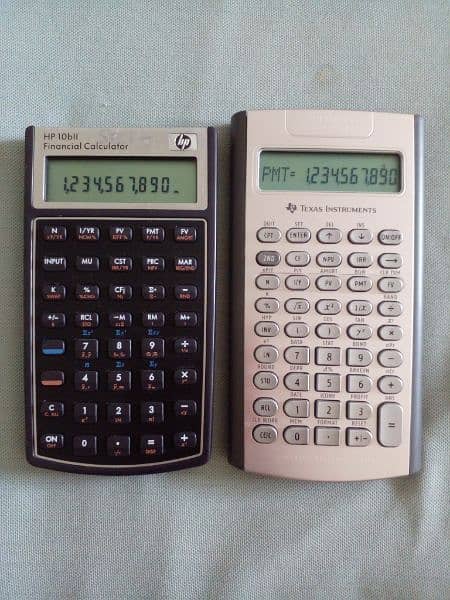 TEXAS BA2 plus professionals financial calculator-hp 10b2-hp 12C 0