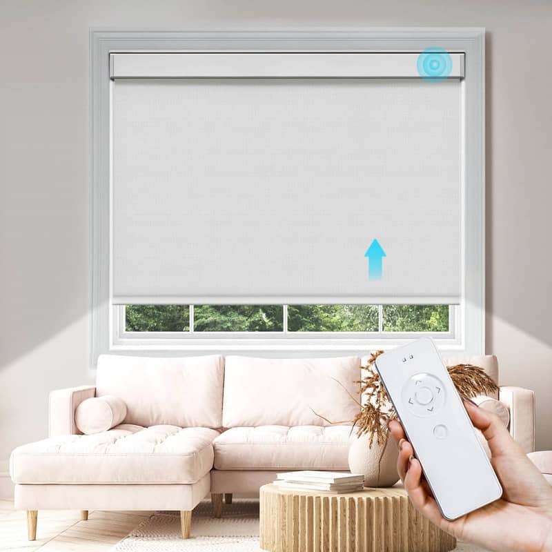 automatic remote control blinds roller blinds curtain track window 7