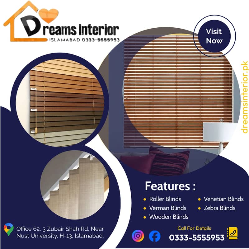 Blinds | Roller blind | Zebra blind | Office blind/window blinds 0