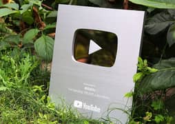 Customize YouTube Silver And Gold Play Button Free Delivery