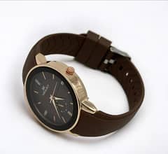 Mens formal silicon strap watch