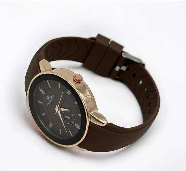 Mens formal silicon strap watch 0