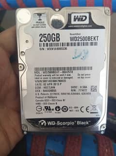 250gb hard for laptop and 2gb 2 ram