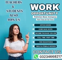 staff required for online and office work