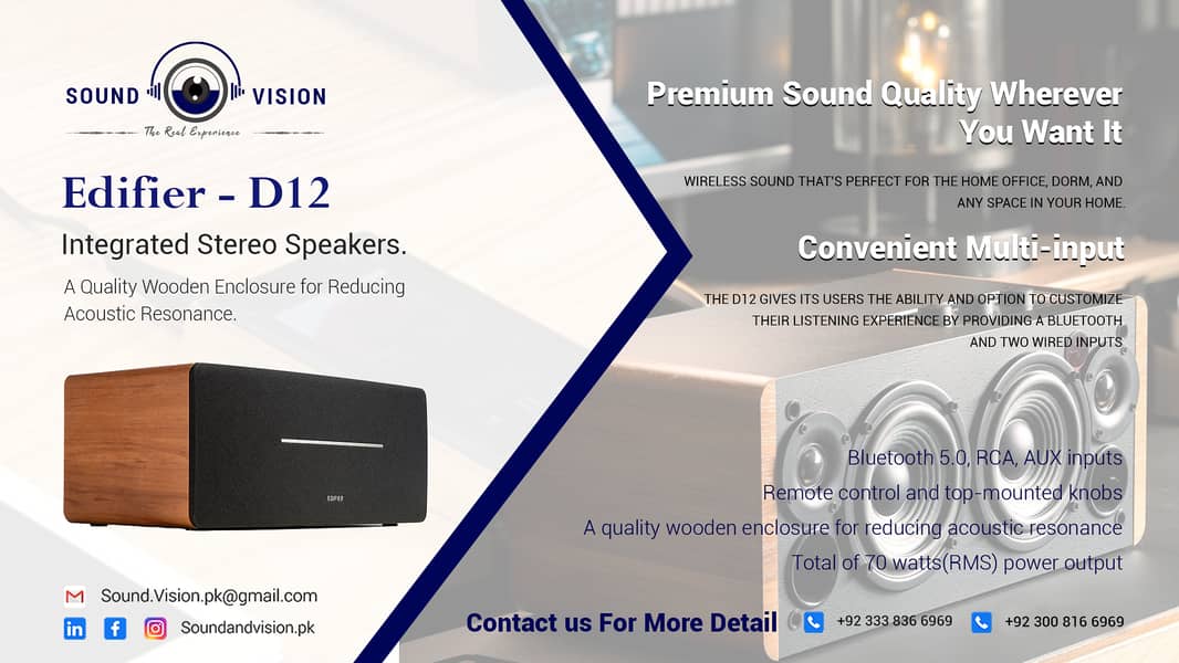 Edifier - D12 Integrated Stereo Speaker 0