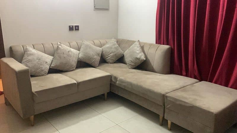 L shape sofa / 6 seater / wooden sofa / single beds / home furniture 0