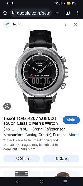 Tissot T touch classic, original swiss touch screen watch 4