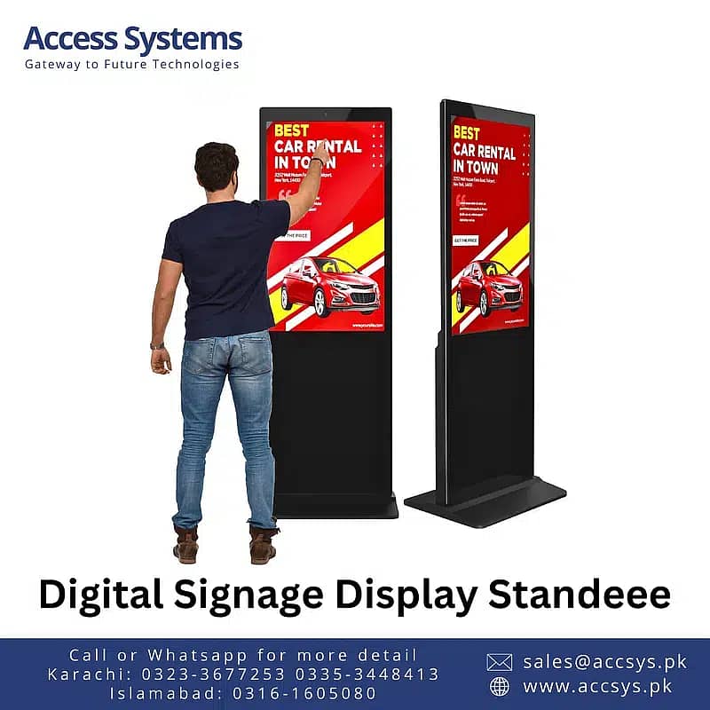 Smart Interactive Flat LED Board | Digital Signage Touch Kiosk Standee 11