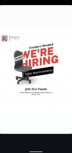 Need freshy sales representative for our company