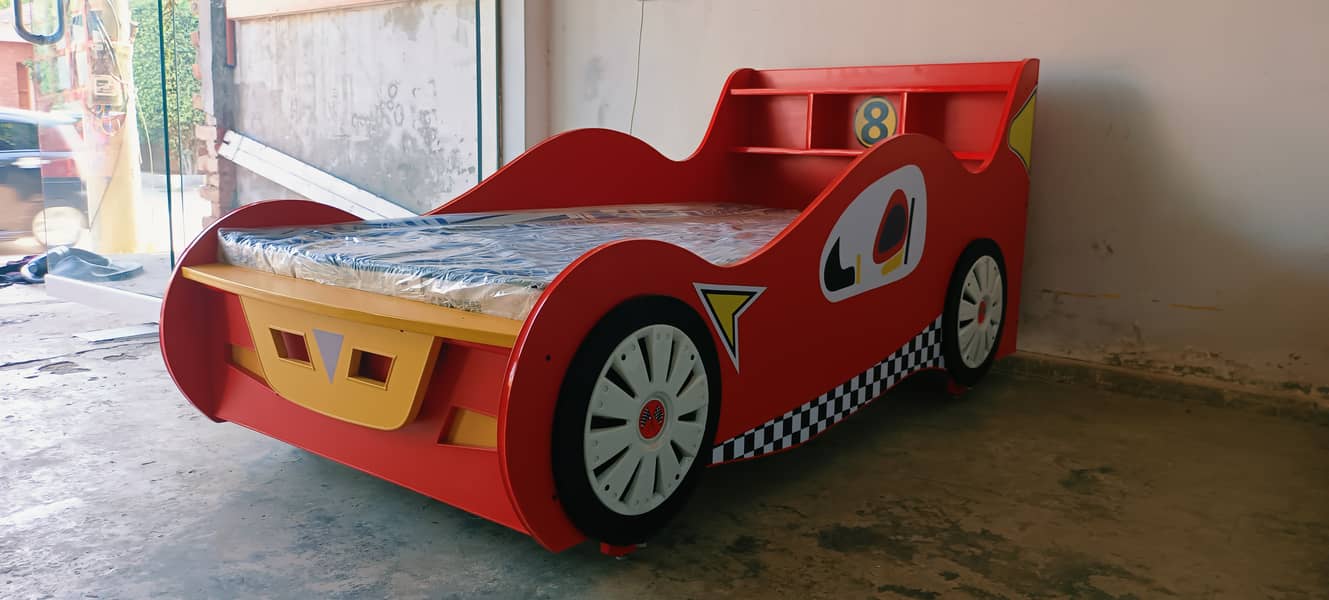 Lowest Price Kids Single Car Bed for Boys Children sale in Pakistan 1