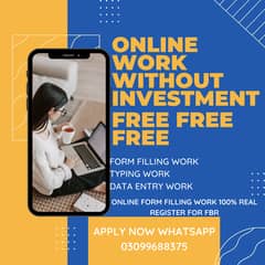 Online Work Without Investment No Fee Part Time/Home Base/online work