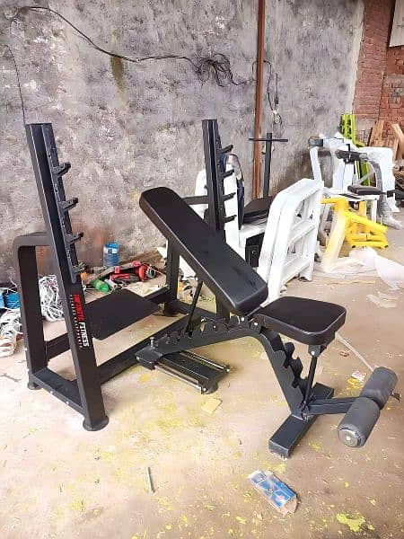 Adjustable bench press+adjustable bench made. Glf 0