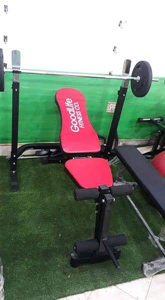 Adjustable bench press+adjustable bench made. Glf 3