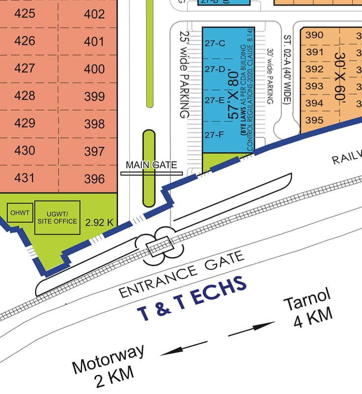 Prime Commercial Plot for Sale in T&T ECHS, Telegardens 0