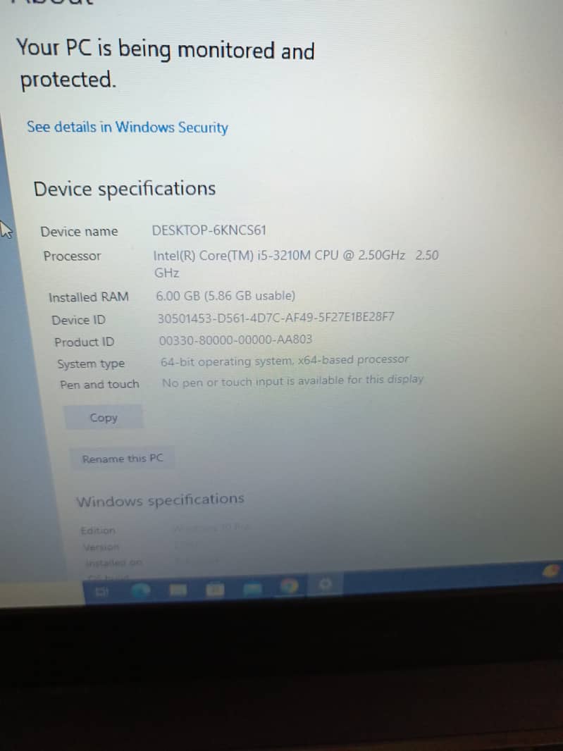 Dell i5 3rd gen 3