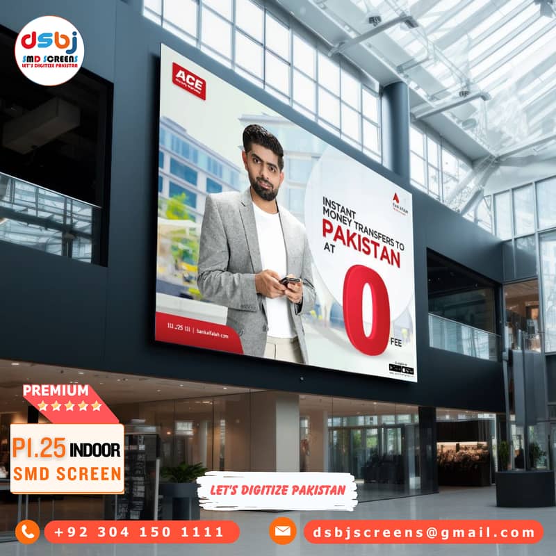 We deals in Indoor Commercial SMD Screens in all of Pakistan | LED 8