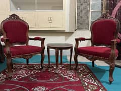 2 Chinioti Chairs with Table for Sale