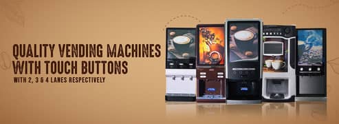 Tea and coffee machine 2 ,3 ,4, 5 Option Flavours Machine