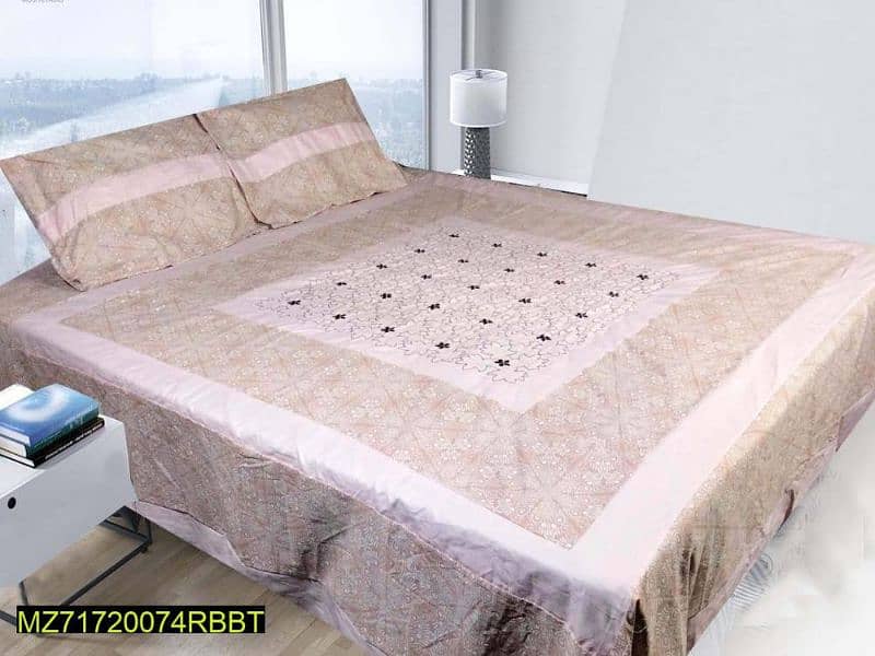 3 piece cotton cotton frill double bed shert 0