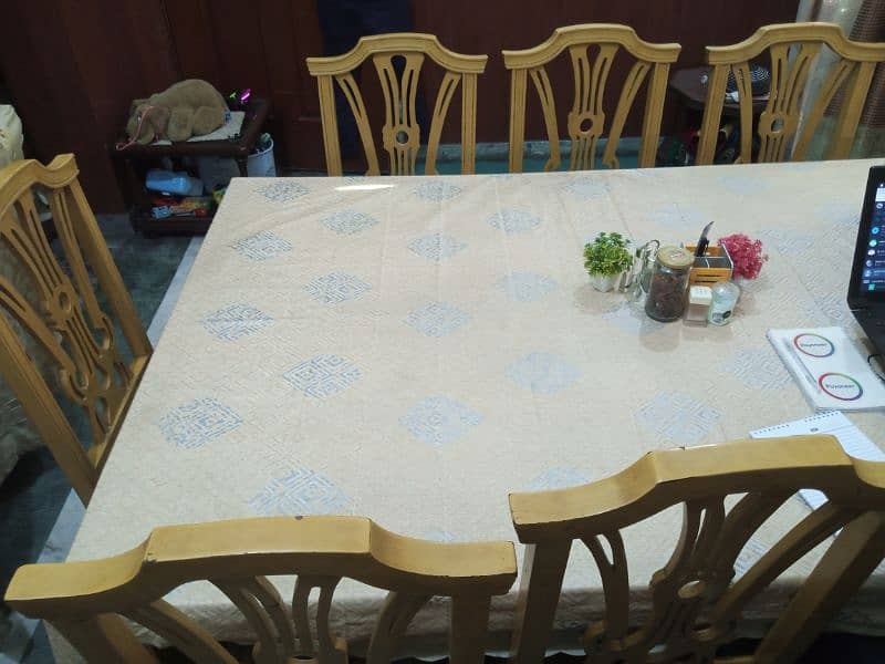 8 Chairs Dinning Table (Deco Paint) 0
