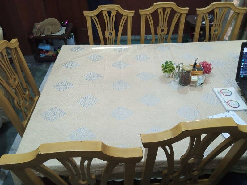8 Chairs Dinning Table (Deco Paint) 1