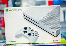 Xbox one s with 2 wireless controllers