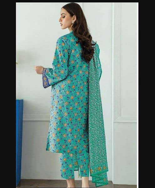 3Pcs Women's unstitched Printed Suite 0