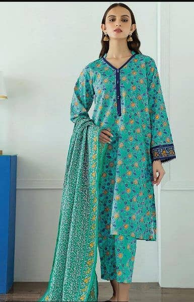 3Pcs Women's unstitched Printed Suite 1