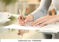 I will make handwriting assignments, notes, projects, work , documents