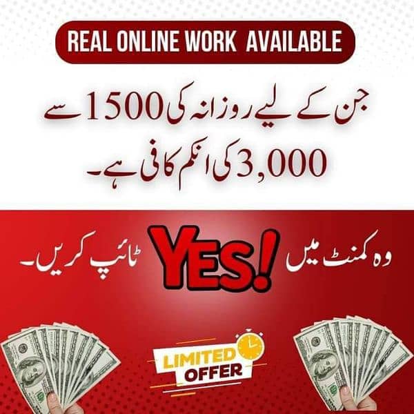 Online Work Daily payment Dollar 0