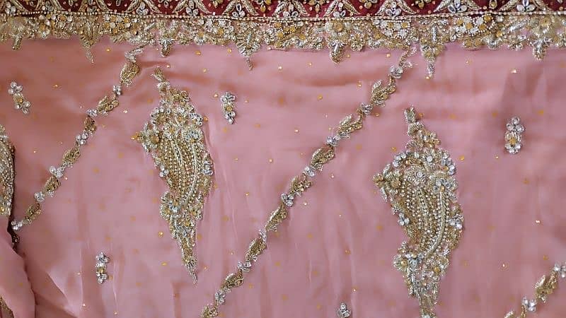 pure shiffon heavy bridal saree 1