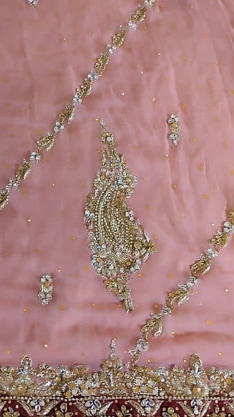 pure shiffon heavy bridal saree 2