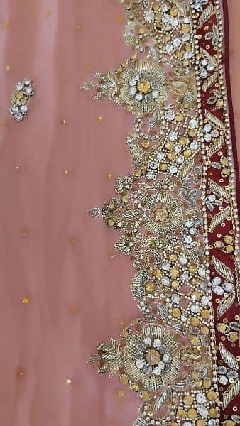 pure shiffon heavy bridal saree 3