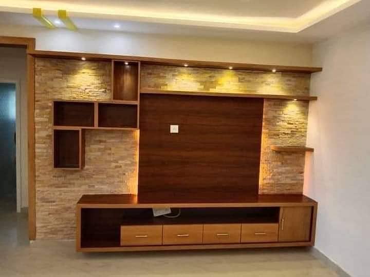 Carpenter /Office,HouseMedia wall /MDF Board Lasani/ UV Board 3