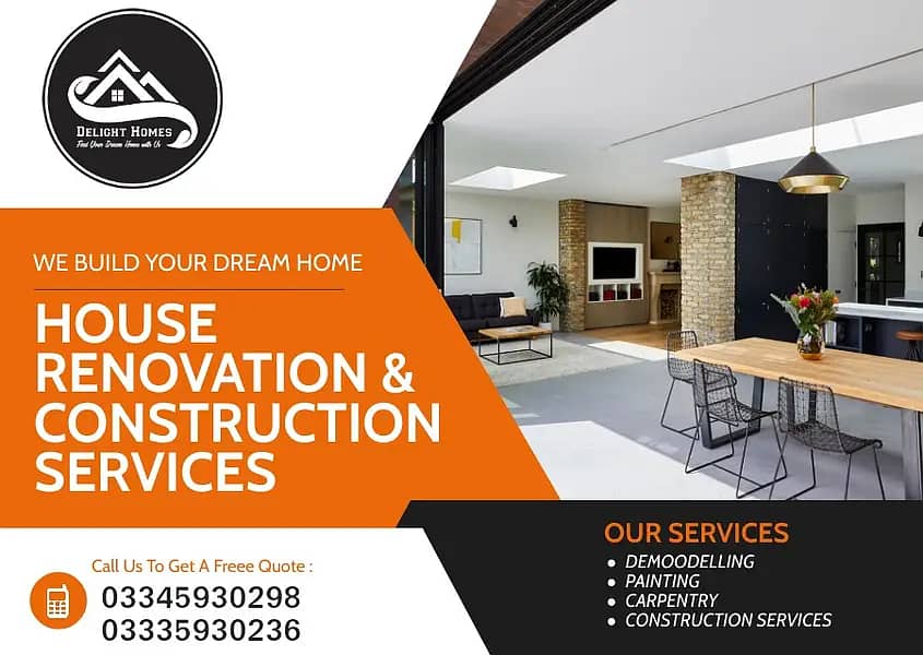 Construction/Renovation/Interior Services/Construction Services 0
